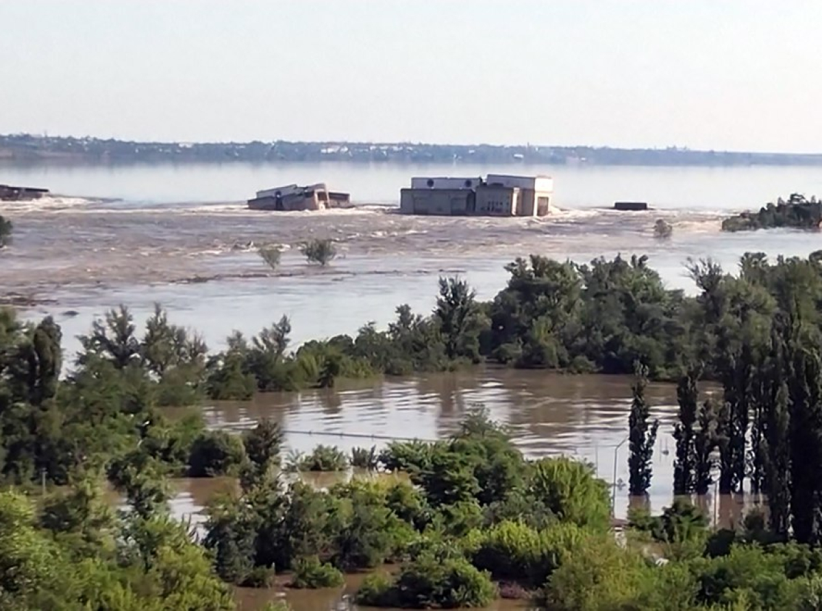 Как была разрушена плотина Каховской ГЭС